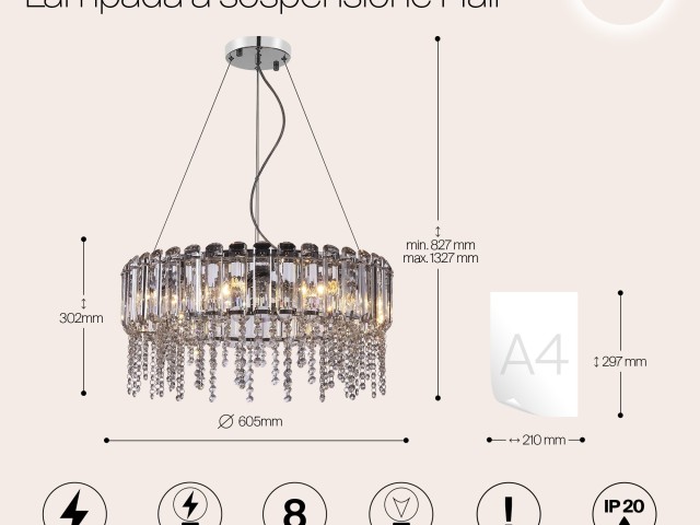 Подвесной светильник Maytoni MOD097PL-08CH фото:19
