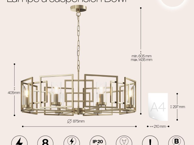 Подвесной светильник Maytoni H009PL-08G фото:6