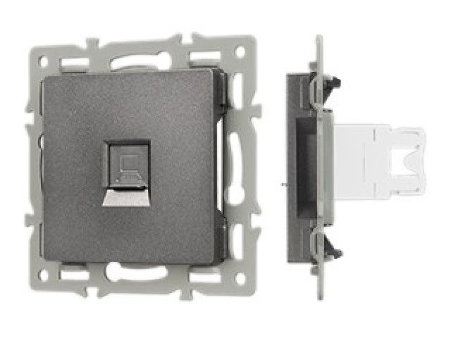 Механизм компьютерной розетки SCT-MPC1-PL-GR (RJ-45, CAT6) (Arlight, -) фото:3