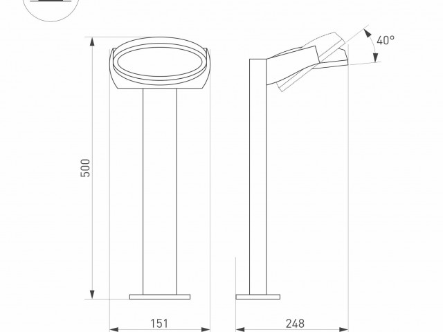 Светильник LGD-EYE-BOLL-H500-6W Warm3000 (GR, 117 deg, 230V) (Arlight, IP54 Металл, 3 года) фото:12