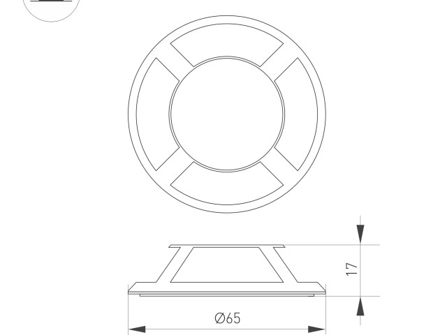 Накладка ART-DECK-CAP-LID4-R65 (SL, STEEL) (Arlight, Металл) фото:3