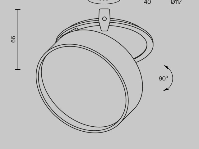 Встраиваемый светильник Technical DL024-18W3K-B фото:3