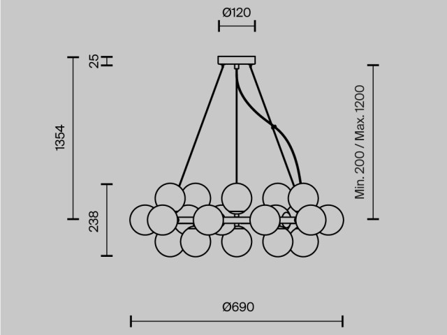 Подвесной светильник Maytoni MOD545PL-25BS фото:3