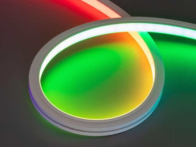Лента герметичная SPI MOONLIGHT-TOP-B84-13x12mm 24V RGB-PX7 (18 W/m, IP67, 5m, wire x2) (Arlight, Силикон) фото:3
