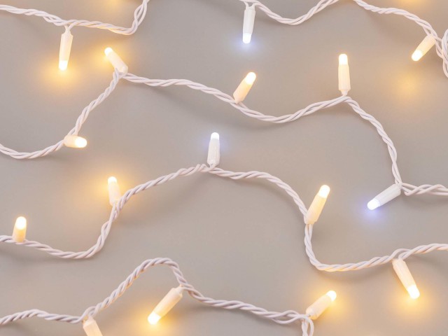 Светодиодная гирлянда ARD-STRING-CLASSIC-10000-WHITE-100LED-MILK-FLASH Warm (230V, 7W) (Ardecoled, IP65) фото:1