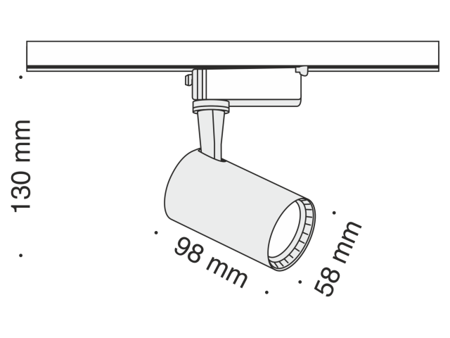 Трековый светильник Technical TR003-1-6W3K-B фото:4