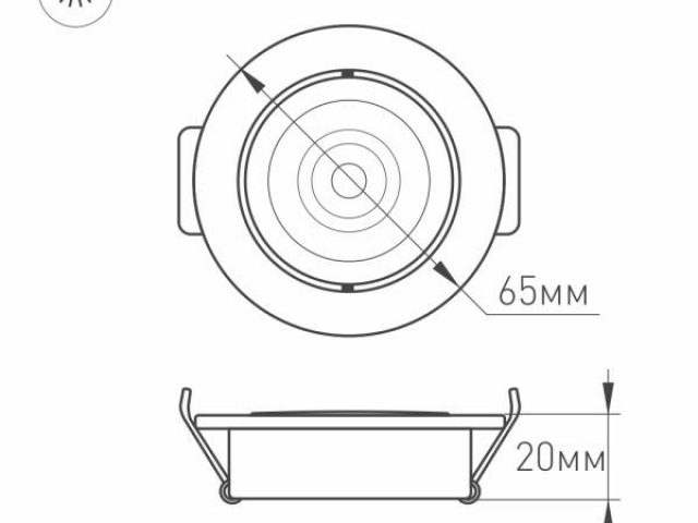 Светодиодный светильник LTM-R65WH 5W Warm White 10deg (Arlight, IP40 Металл, 3 года) фото:12