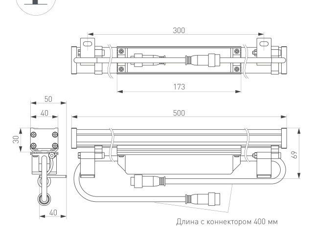 Светодиодный прожектор AR-LINE-500M-12W-220V Day (Grey, 30 deg) (Arlight, IP65 Металл, 3 года) фото:1