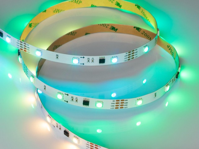 Лента SPI-5000-AM 12V RGB (5060, 150 LED x3, 1804) (Arlight, Открытый, IP20) фото:13