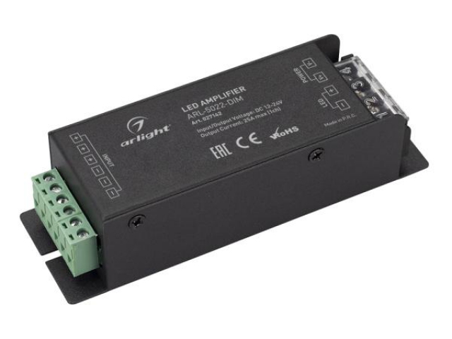Усилитель ARL-5022-DIM (12-24V, 1x25A, 300-600W) (Arlight, IP20 Металл, 3 года) фото:4