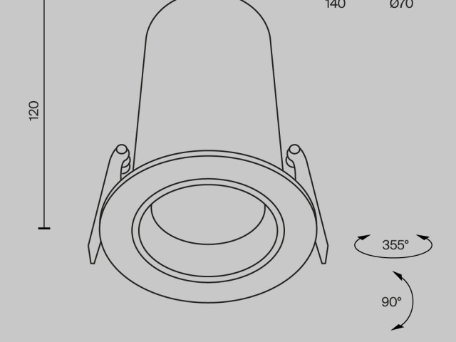 Встраиваемый светильник Technical DL125-L12-4K-W фото:9