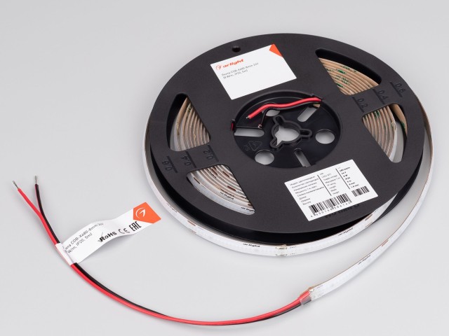 Лента COB-X480-8mm 24V Green (8 W/m, IP20, 5m) (Arlight, -) фото:1