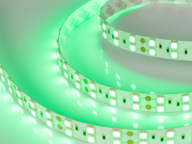 Лента RT 2-5000 24V Green 2x2 (5060, 600 LED, LUX) (Arlight, 28.8 Вт/м, IP20) фото:8