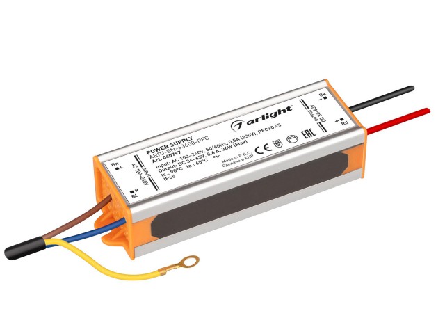 Блок питания ARPJ-SN-63600-PFC (36W, 34-63V, 600mA) (Arlight, IP65 Металл, 3 года) фото:3