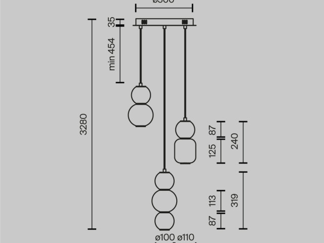 Подвесной светильник Maytoni MOD273PL-L33G3K фото:12