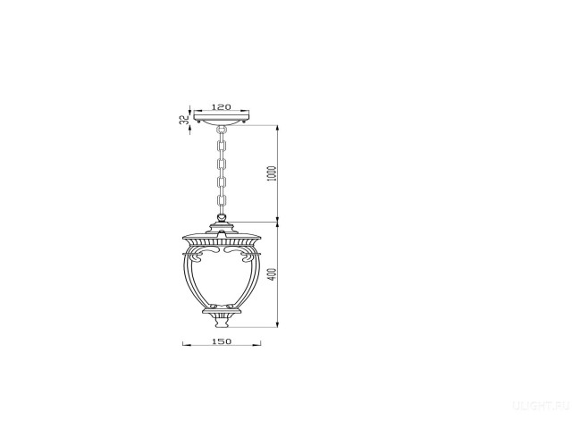 Подвесной светильник Outdoor O414PL-01BZ фото:1