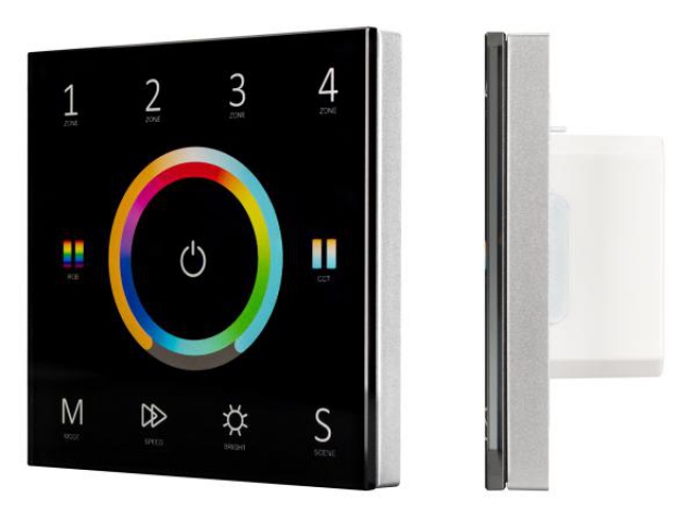 Панель Sens SMART-P67-MULTI Black (230V, 4 зоны, 2.4G) (Arlight, IP20 Пластик, 5 лет) фото:8