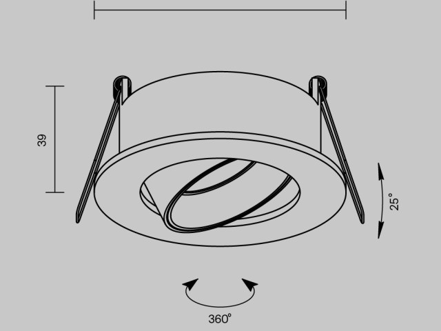 Встраиваемый светильник Technical DL061-GU10-B фото:3