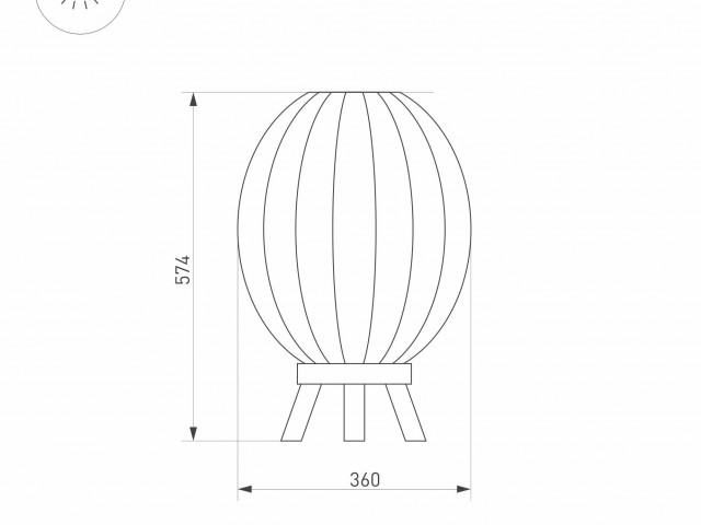 Светильник LGD-PEARL-BOLL-H574-12W Warm3000 (GR, 164 deg, 230V) (Arlight, IP65 Металл, 3 года) фото:1