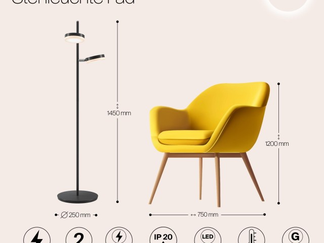 Напольный светильник (торшер) Maytoni MOD070FL-L12B3K фото:17