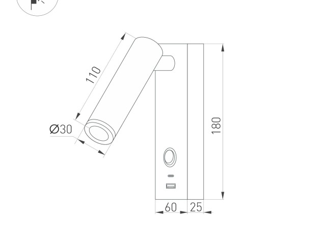 Светильник SP-BED-CHARGE-S60x125-3W Warm3000 (WH, 20 deg, 230V, USB-A, USB-C) (Arlight, IP20 Металл, 3 года) фото:3