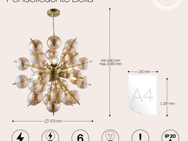 Подвесной светильник Maytoni MOD133PL-06BS фото:11