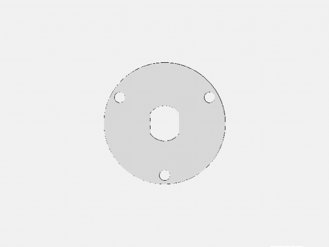 Tube D40 v2 – endcup (steel 1,5mm - hole10x8 - RAL9003) фото:1