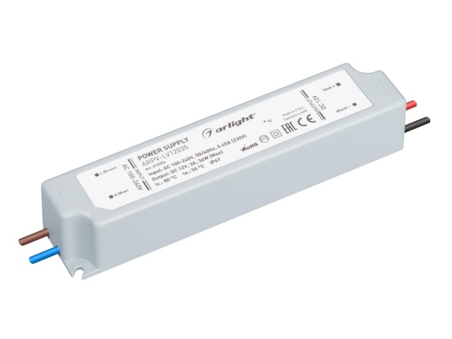 Блок питания ARPV-LV12035 (12V, 3.0A, 36W) (Arlight, IP67 Пластик, 2 года) фото:6