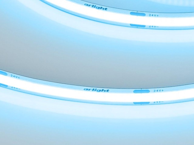 Лента COB-X480-8mm 24V Sky Blue (8 W/m, IP20, 5m) (Arlight, -) фото:1