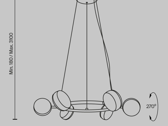 Подвесной светильник Maytoni MOD299PL-L60BS3K фото:1