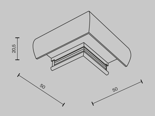 Комплектующие для накладной трековой системы Technical TRA172CL-R-11B фото:1