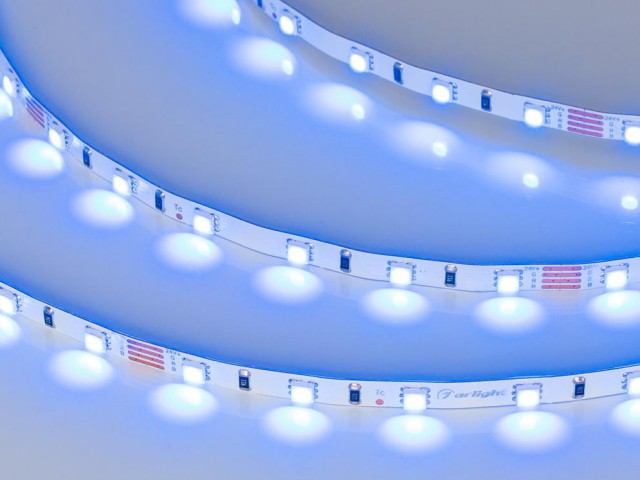 Лента RT-G60-5mm 24V RGB (6.6 W/m, IP20, 3838, 5m) (Arlight, узкая) фото:15