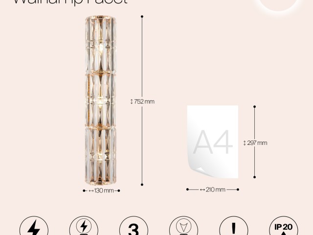 Настенный светильник (бра) Maytoni MOD094WL-03G фото:13
