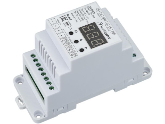 Декодер SMART-K36-DMX (12-24V, 4x5A, DIN) (Arlight, IP20 Пластик, 5 лет) фото:6