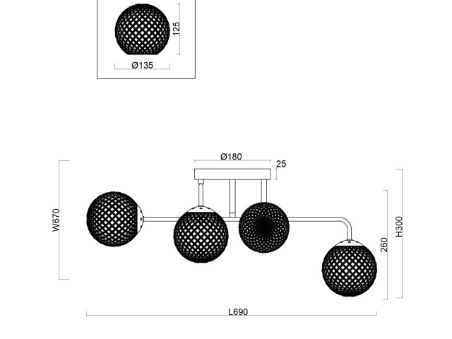 Люстра Freya FR8016PL-06BBS фото:1