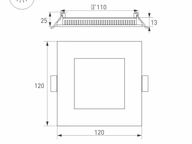 Светильник DL-120x120M-9W Day White (Arlight, IP40 Металл, 3 года) фото:12