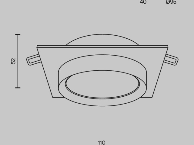 Встраиваемый светильник Technical DL086-GX53-SQ-B фото:1