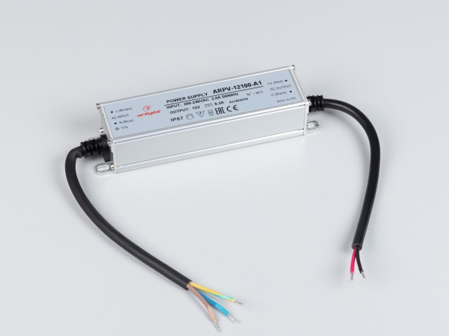 Блок питания ARPV-12100-A1 (12V, 8.3A, 100W) (Arlight, IP67 Металл, 3 года) фото:1