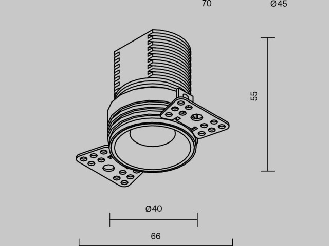 Встраиваемый светильник Technical DL059-7W3K-TRS-B фото:9