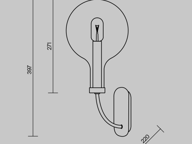Настенный светильник (бра) Maytoni MOD333WL-01B фото:13
