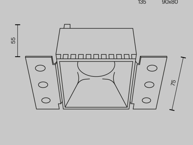Встраиваемый светильник Technical DL051-01-GU10-SQ-WB фото:14