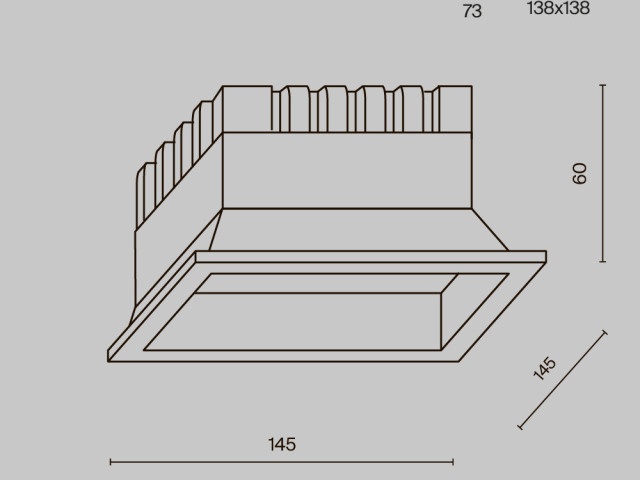 Встраиваемый светильник Technical DL056-18W3-4-6K-B фото:8