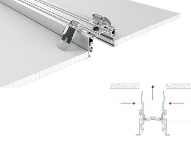 Профиль с экраном S2-LINIA94-F-2500 ANOD+OPAL (Arlight, Алюминий) фото:7