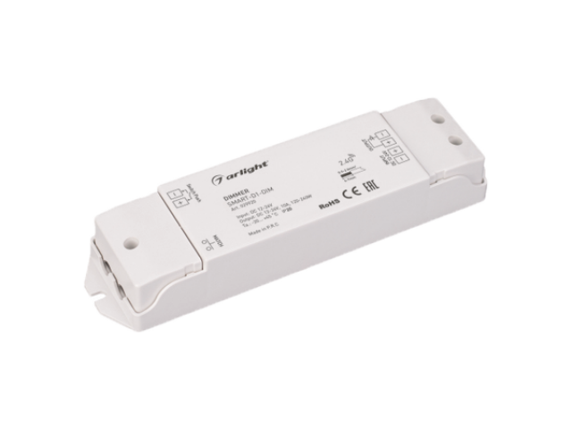 Диммер SMART-D1-DIM (12-24V, 1x10A, 2.4G) (Arlight, IP20 Пластик, 5 лет) фото:8