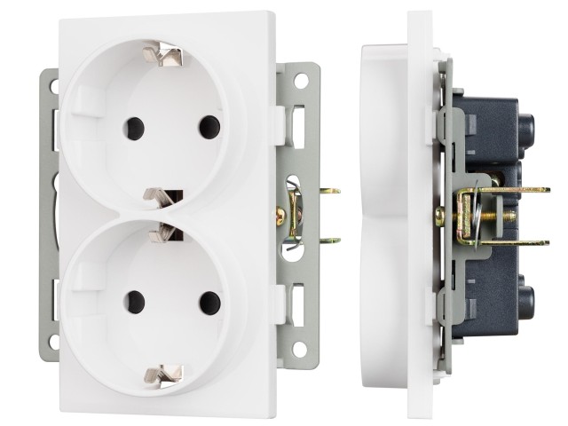 Механизм электрической розетки SCT-MEUD-PL-WH (250V, 16A) (Arlight, -) фото:2