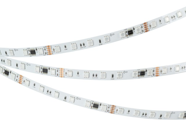Лента DMX-B60-10mm 24V RGB-PX6 (14 W/m, IP20, 5060, 5m) (Arlight, -) фото:5