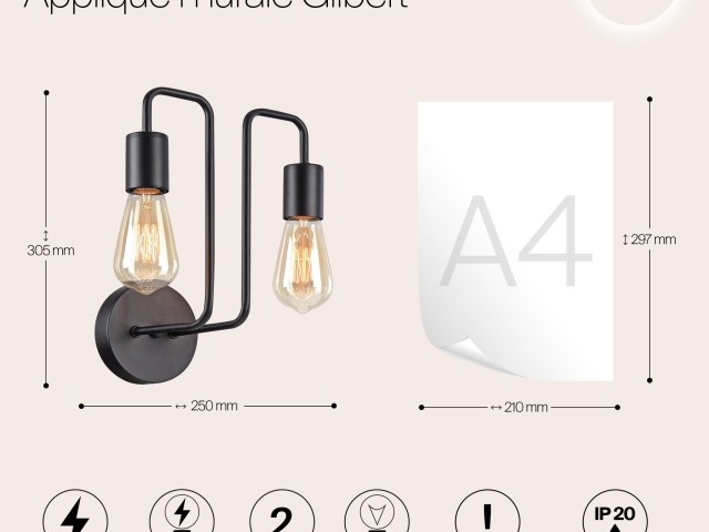 Настенный светильник (бра) Maytoni T532WL-02B фото:6