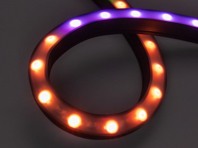 Грейзер DMX THOR-3D-F24-25x27mm 24V RGB (17 W/m, IP65, 1m, wire x2) (Arlight, Силикон) фото:5