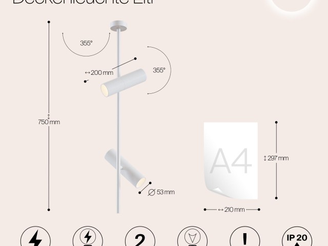Потолочный светильник Technical C021CL-02W фото:29