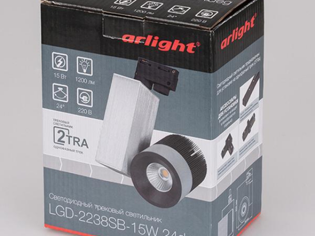 Светодиодный светильник LGD-2238SB-15W Warm White 24deg (Arlight, IP20 Металл, 3 года) фото:5